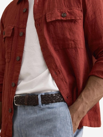 Coupe regular Chemise Il Lanificio en rouge
