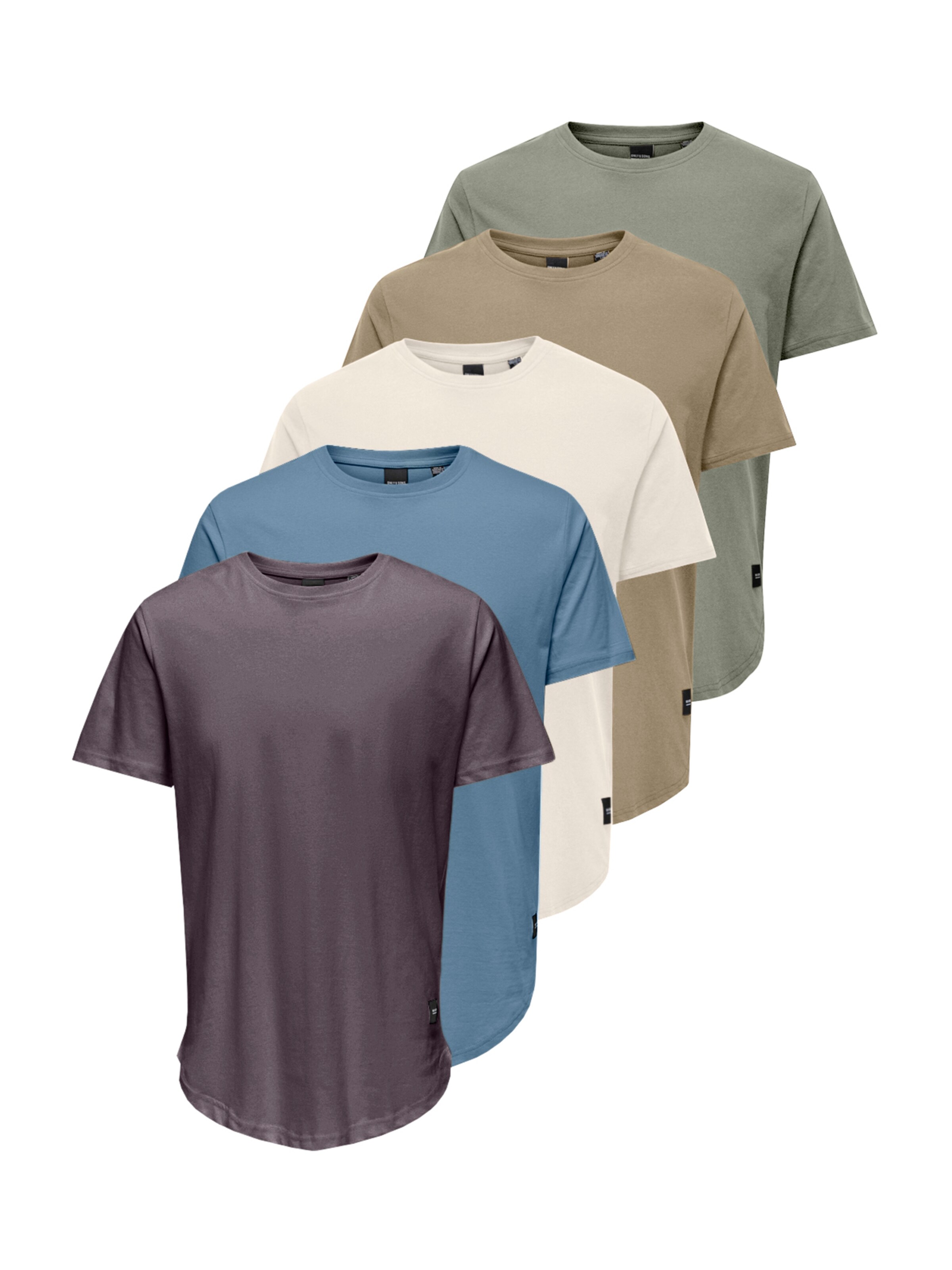 T-Shirt 'ONSMATT LONGY' Only & Sons en beige : devant