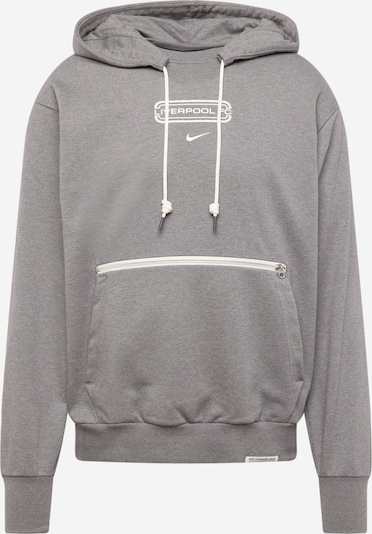 NIKE Sweat de sport en gris chiné / blanc, Vue avec produit