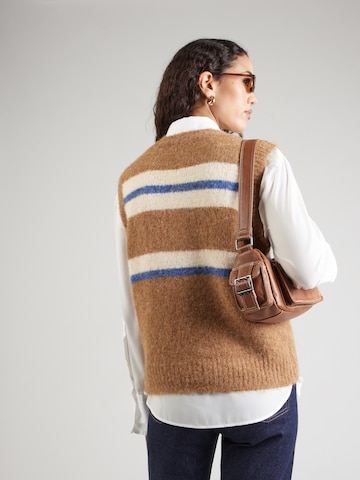 OBJECTKardigan bez rukava 'OBJGALIA' - smeđa boja