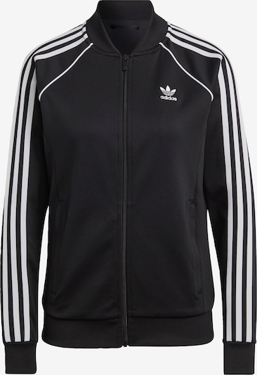 ADIDAS ORIGINALS Sweatjacke 'Adicolor Classics' in schwarz / weiß, Produktansicht