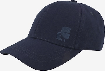 Casquette Karl Lagerfeld en bleu : devant