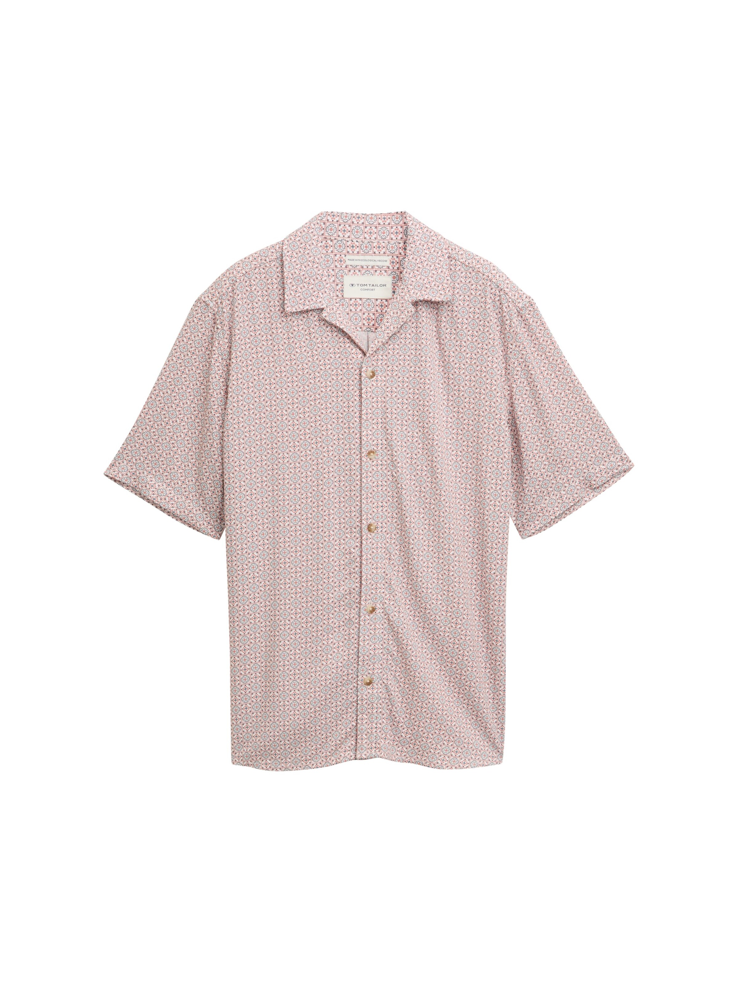 TOM TAILOR Button Up Shirt in Beige: front