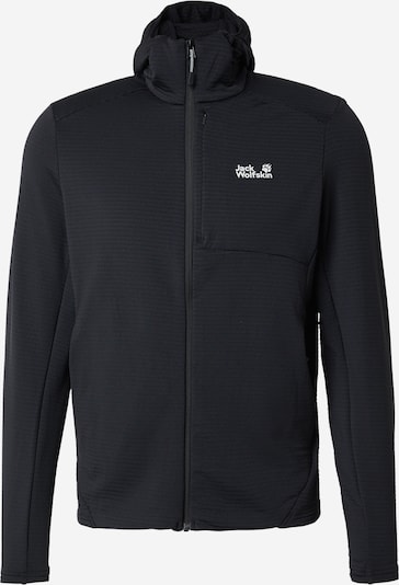 JACK WOLFSKIN Toiminnallinen fleecetakki 'LITESTRIDE' värissä musta / valkoinen, Tuotenäkymä
