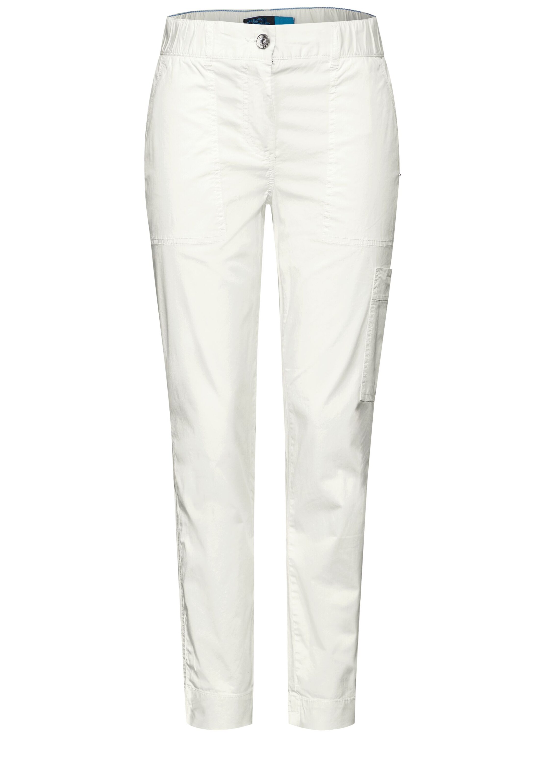 CECIL Regular Cargo trousers in White: front