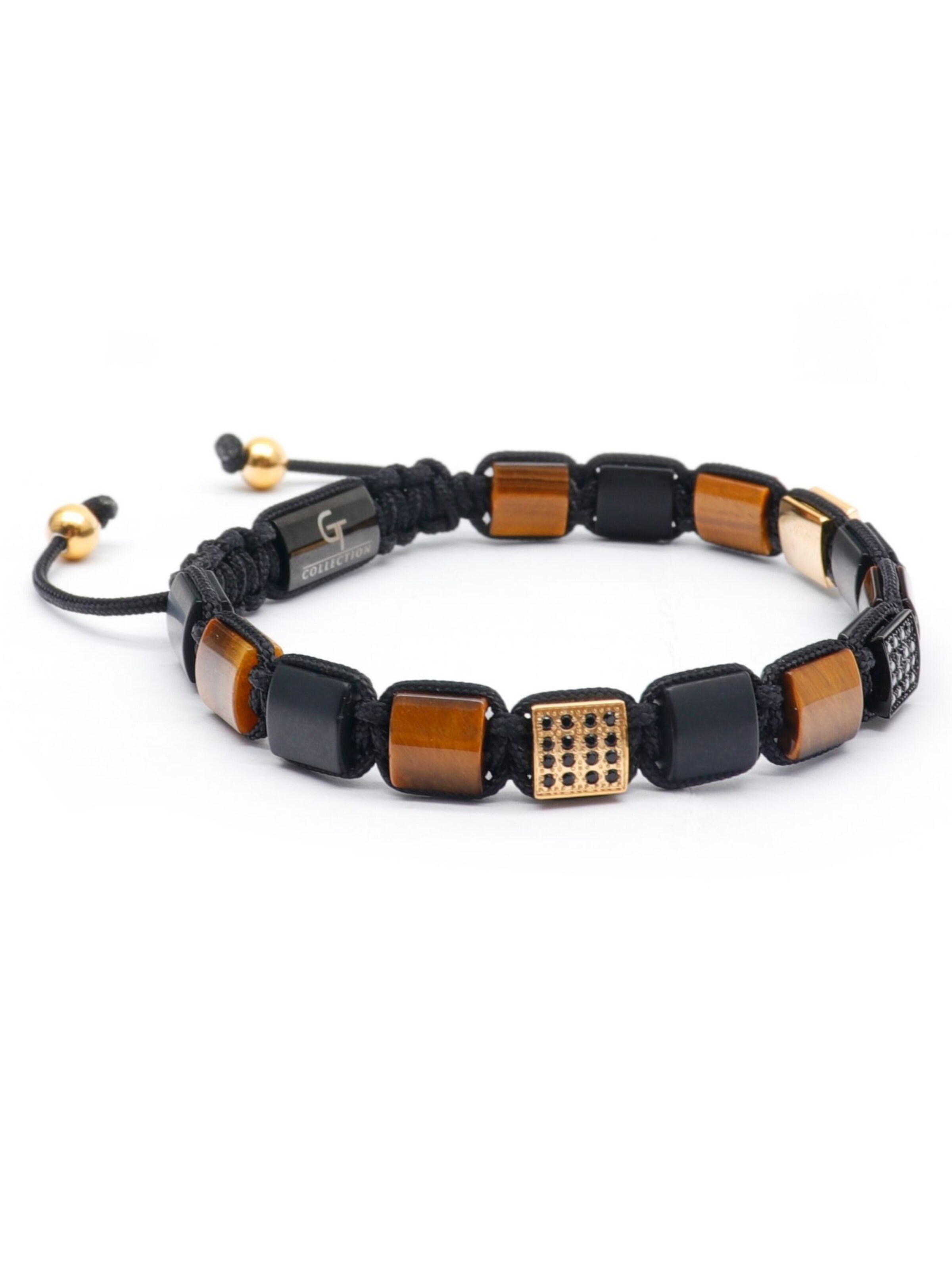 GT Collection Armband 'Flat-Bead' in Bruin