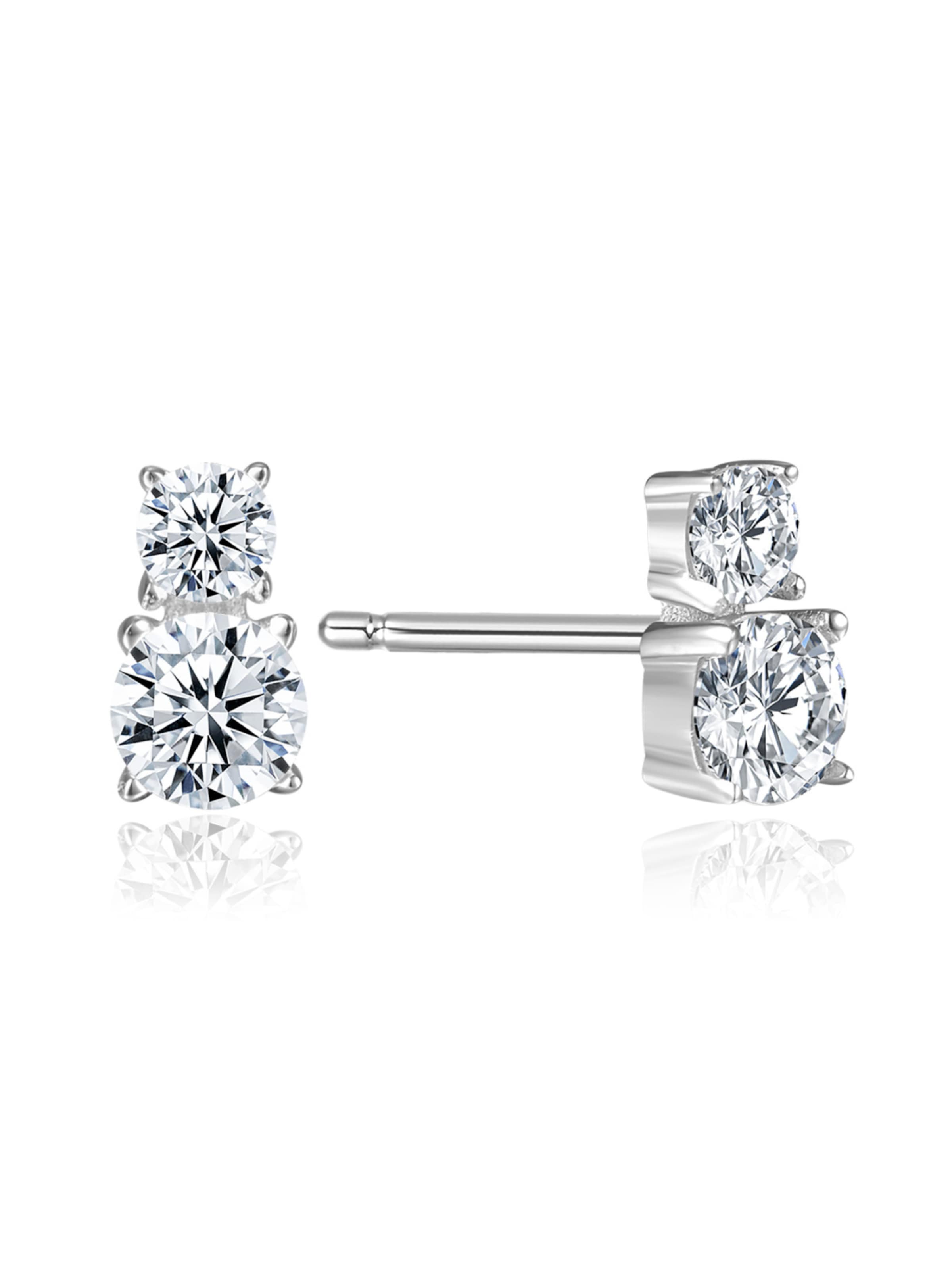 Pure Schmuck Oorbellen 'Lady Francesca Ohrstecker 925 Silber | Bridgerton' in Zilver: voorkant