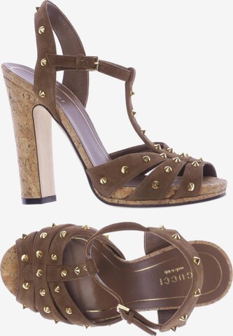 Gucci Sandals & High-Heeled Sandals in 35,5 in Brown: front