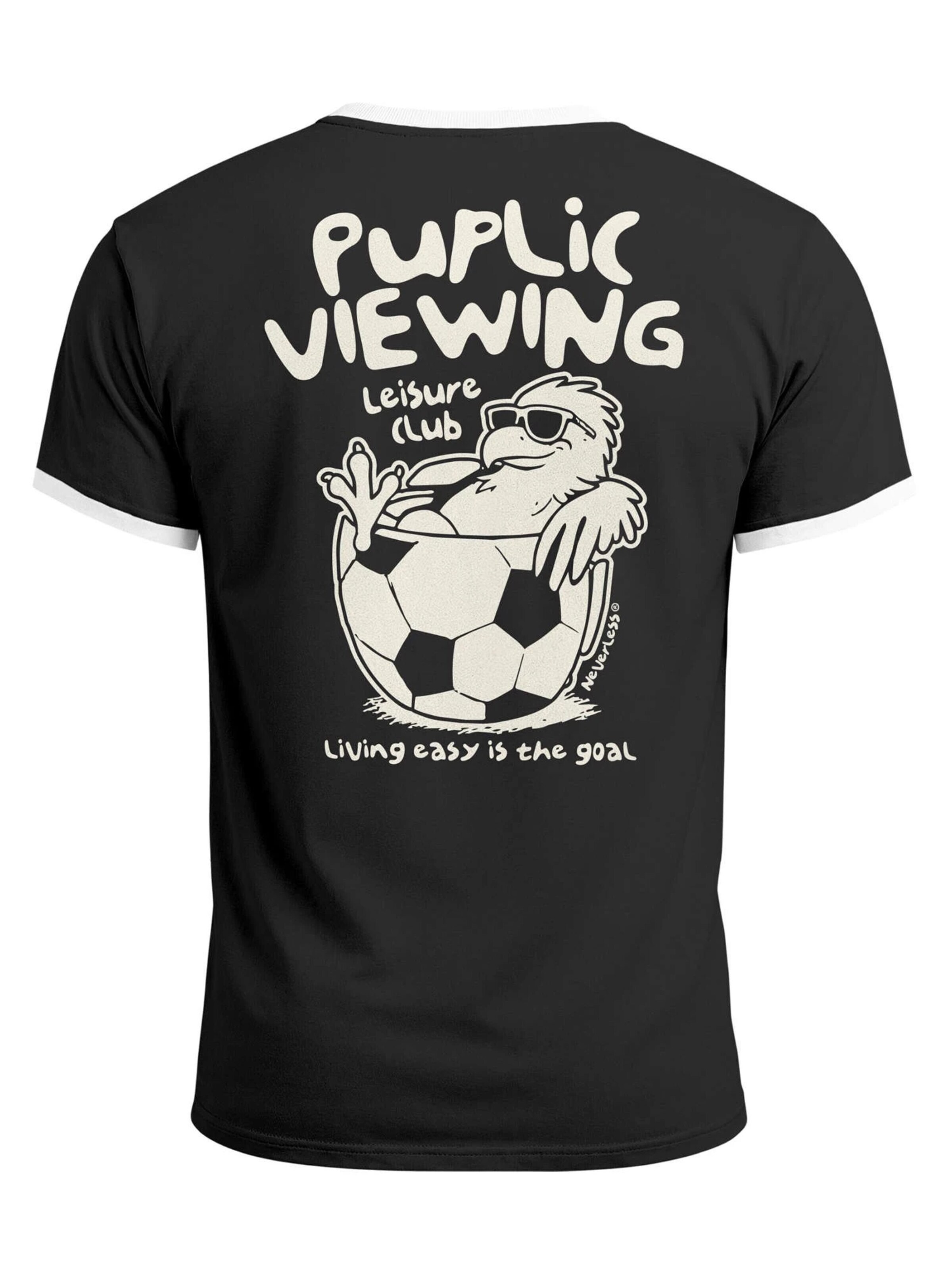 Neverless Shirt 'Public Viewing' in Black: front