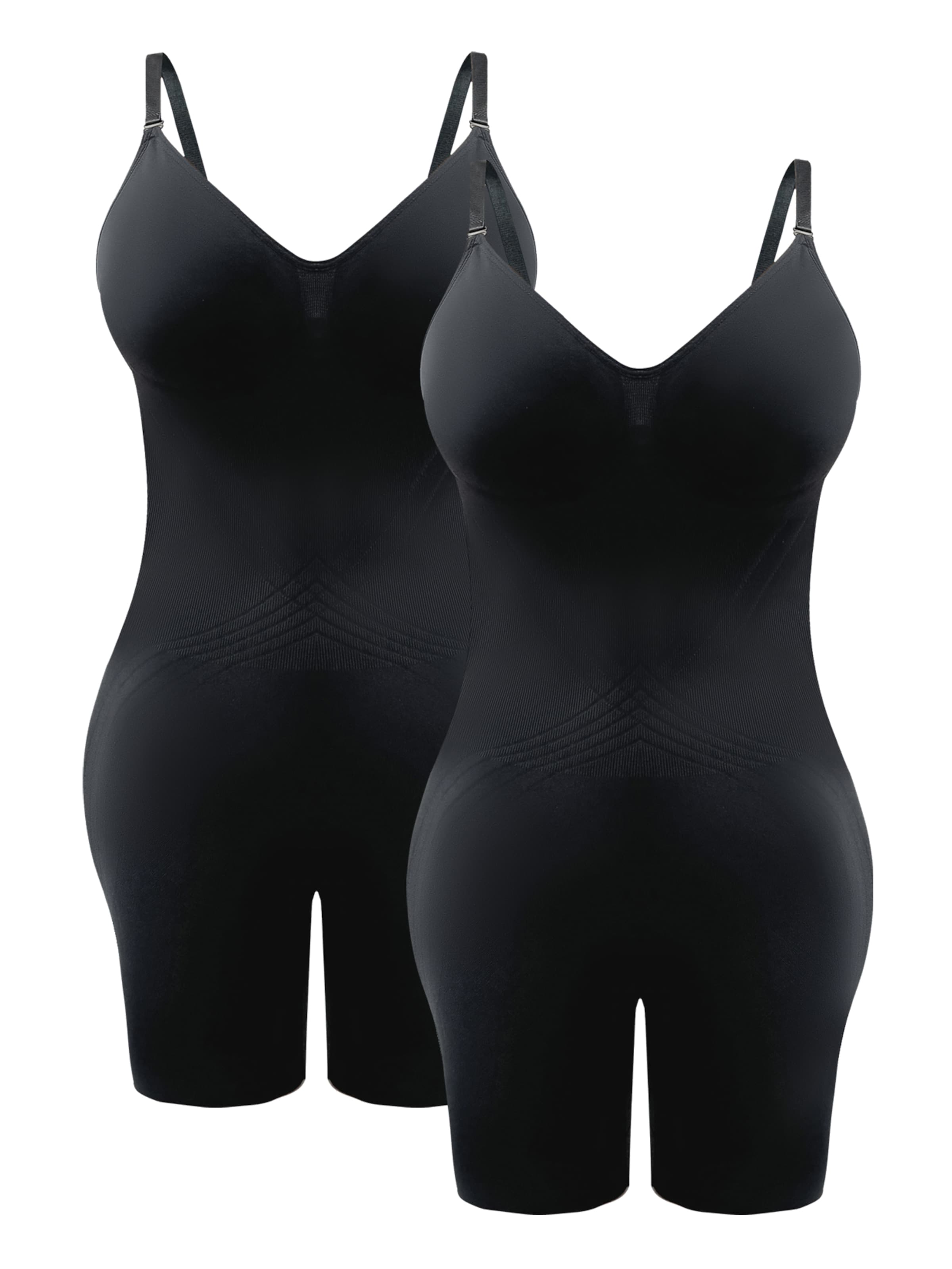 MEETWEE Shaping Bodysuit in Black: front