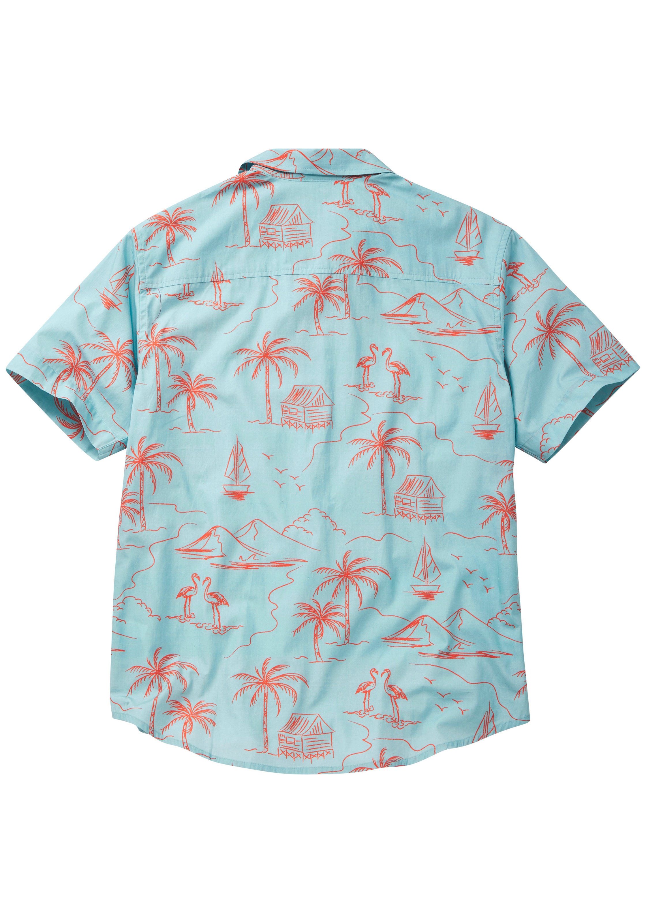 JOHN DEVIN Regular Fit Hemd 'Hawaii' in Blau