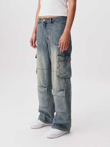 LeGer by Lena Gercke Wide leg Cargojeans 'Ashley' in Blauw