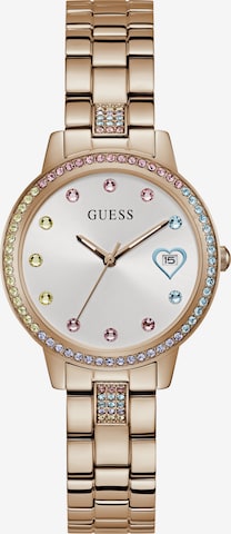 Montre à affichage analogique 'THREE OF HEARTS' GUESS en or : devant