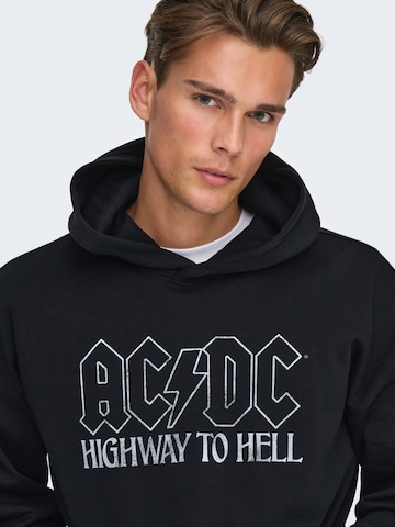 Only & Sons Sweatshirt 'ONSACDC' in Black