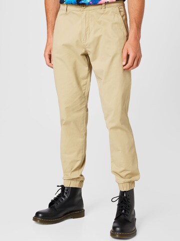 Tapered Pantaloni chino 'Cam' di Only & Sons in beige: frontale