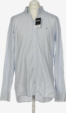 TOMMY HILFIGER Button Up Shirt in XL in Blue: front