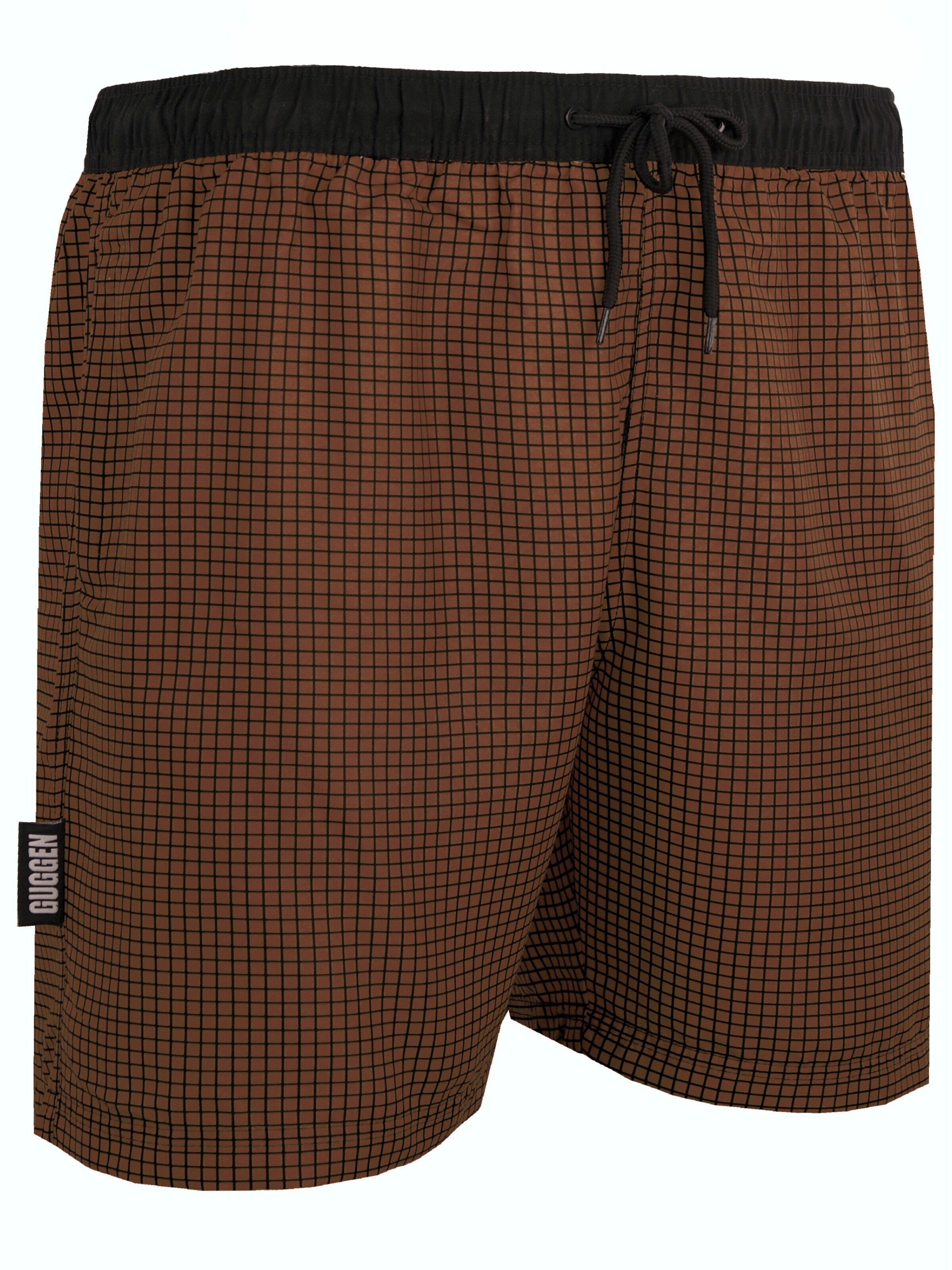 Guggen Mountain Swimming shorts 'Boardshorts Style 6' in Brown: front