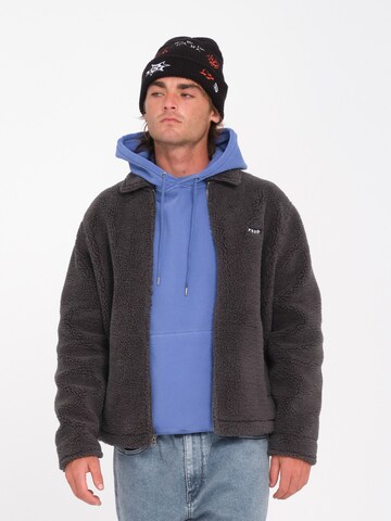 Volcom Fleecejacke 'Edwart II' in Schwarz: Vorderseite