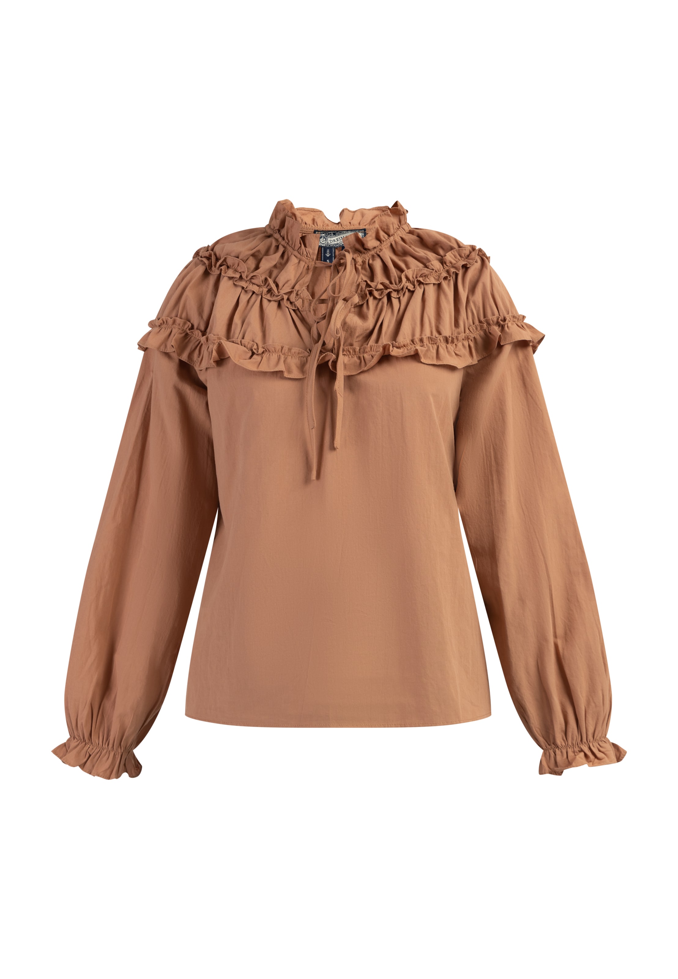 DreiMaster Vintage - Blusa 'Abrel' en marrón: frente