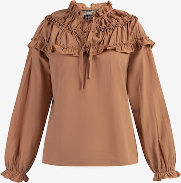 DreiMaster Vintage Blouse 'Abrel' in Bruin: voorkant