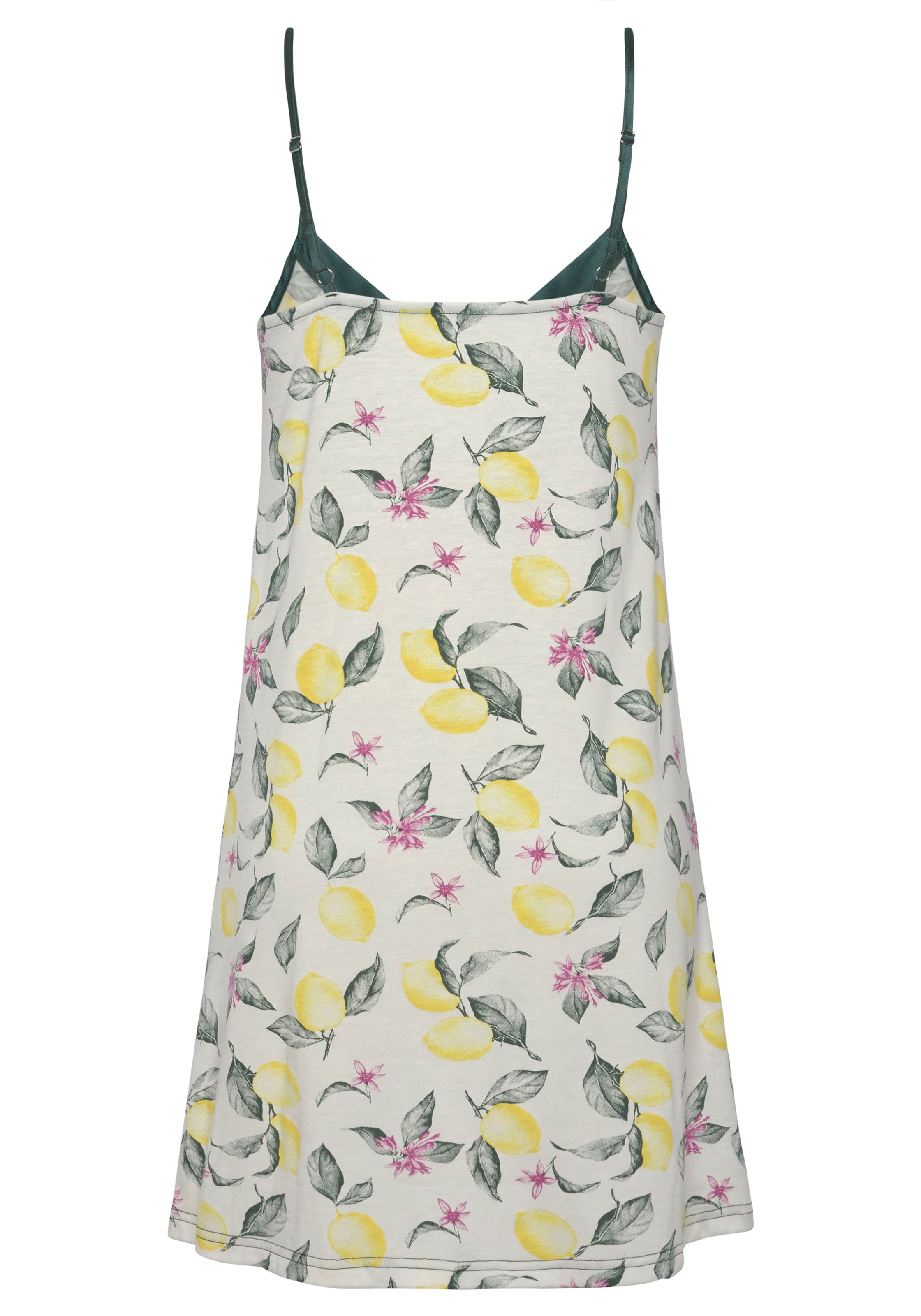 LASCANA Nightgown 'Summer Fruits' in Yellow: back