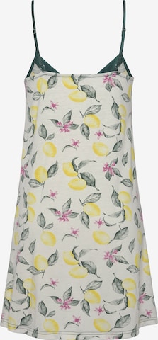 LASCANA Nightgown 'Summer Fruits' in Yellow: back