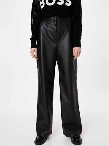 BOSS Wide leg Trousers 'Tokasa' in Black: front