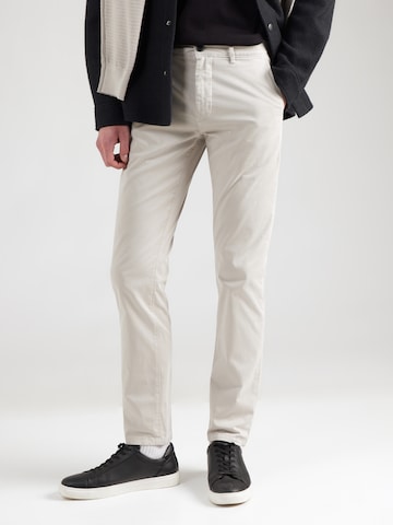 Slimfit Pantaloni chino di BOSS in grigio: frontale