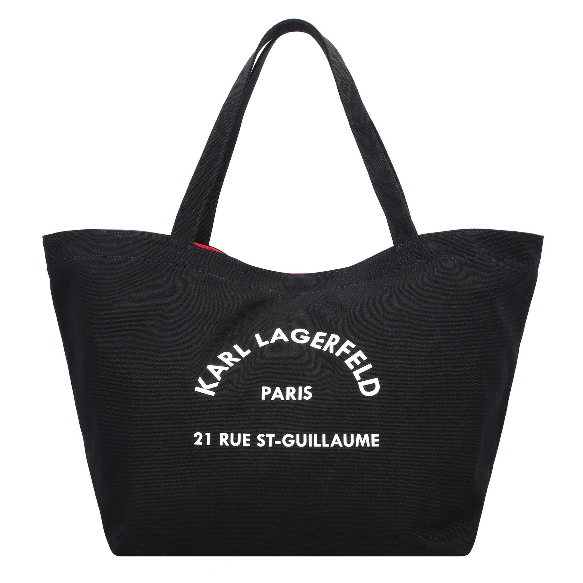 Karl Lagerfeld Shopper táska 'Rue St-Guillaume' - fekete: elől