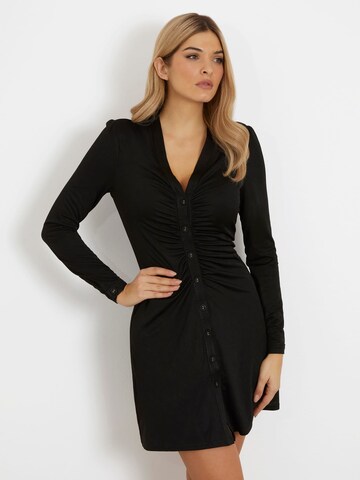 GUESS Shirt Dress in Black: front