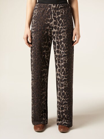 CALZEDONIA Wide leg Pants in Brown: front