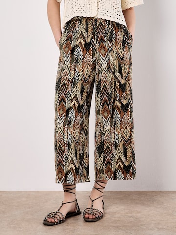 Wide Leg Pantalon Apricot en vert : devant