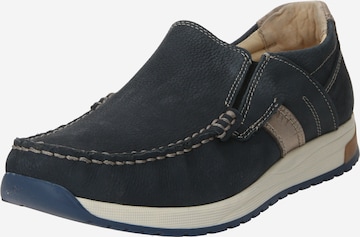 Bata Moccasins in Blue: front