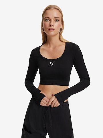 Pull-over NOCTURNE en noir : devant