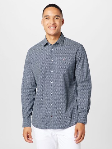 Tommy Hilfiger Tailored Regular fit Button Up Shirt in Blue: front