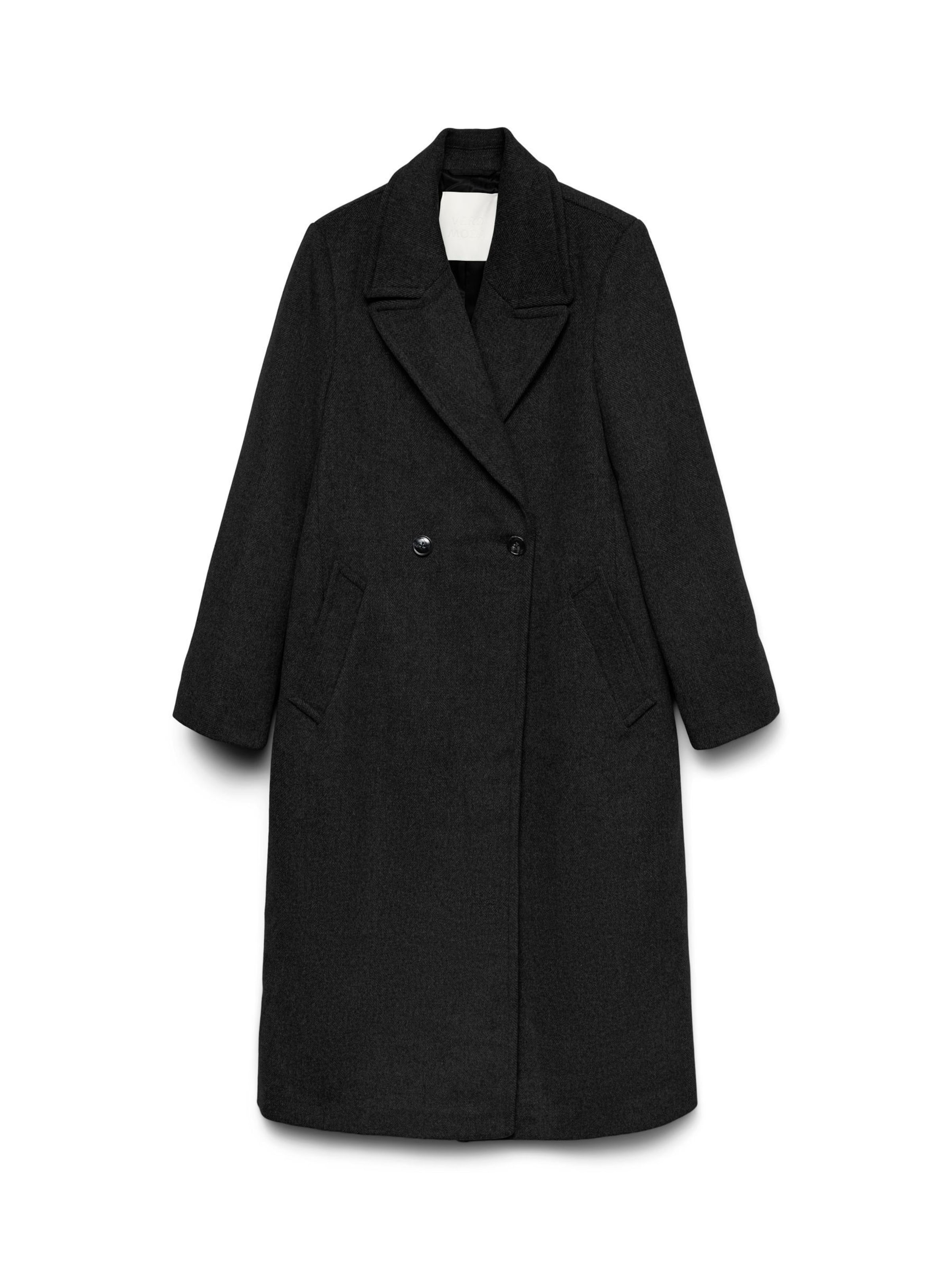 Manteau mi-saison 'VMCGarner' Vero Moda Curve en noir : devant