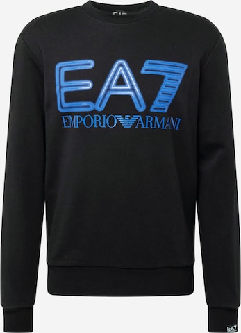 EA7 Emporio Armani Sweatshirt in Black: front