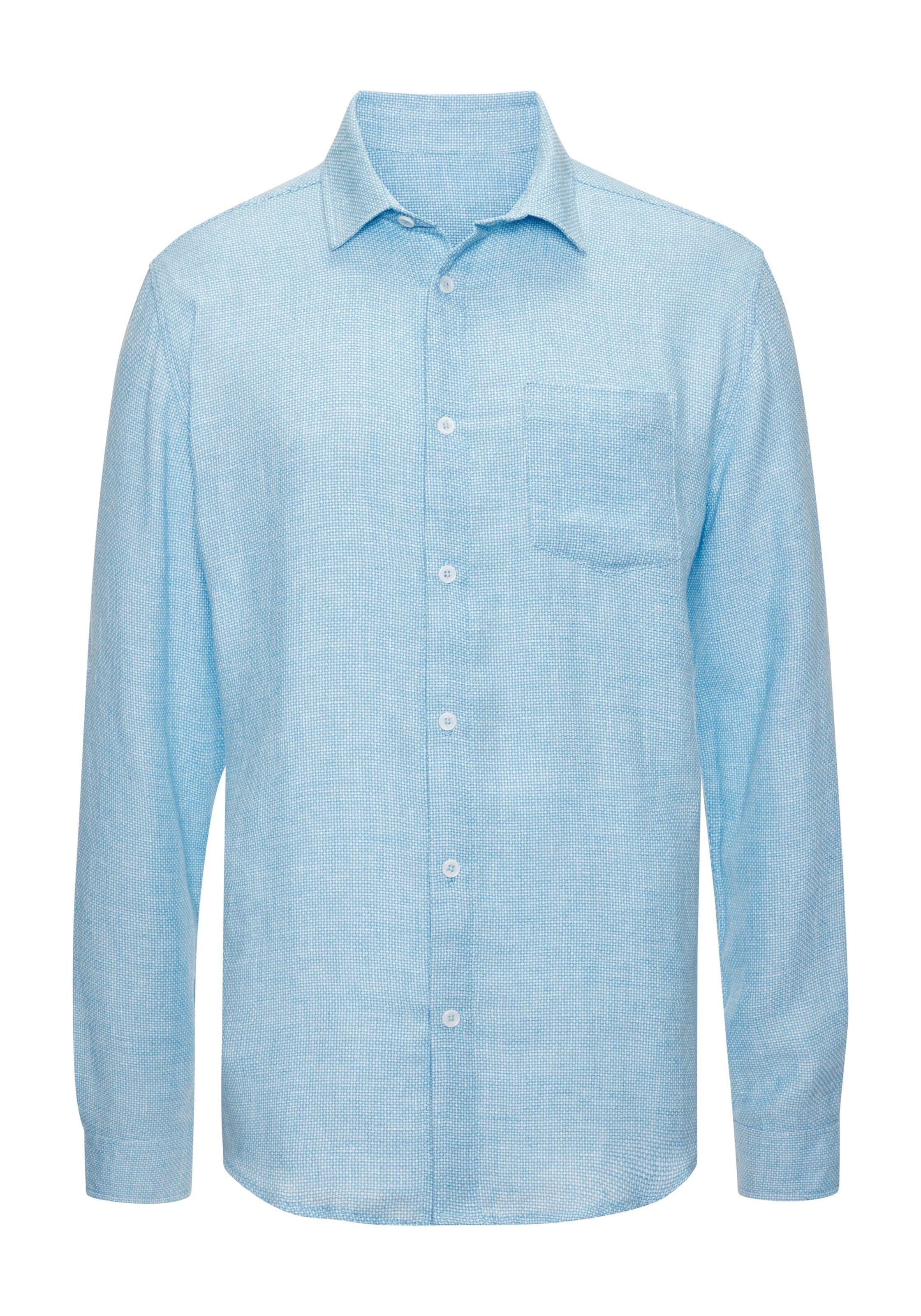 JOHN DEVIN Regular Fit Hemd in Blau: Vorderseite