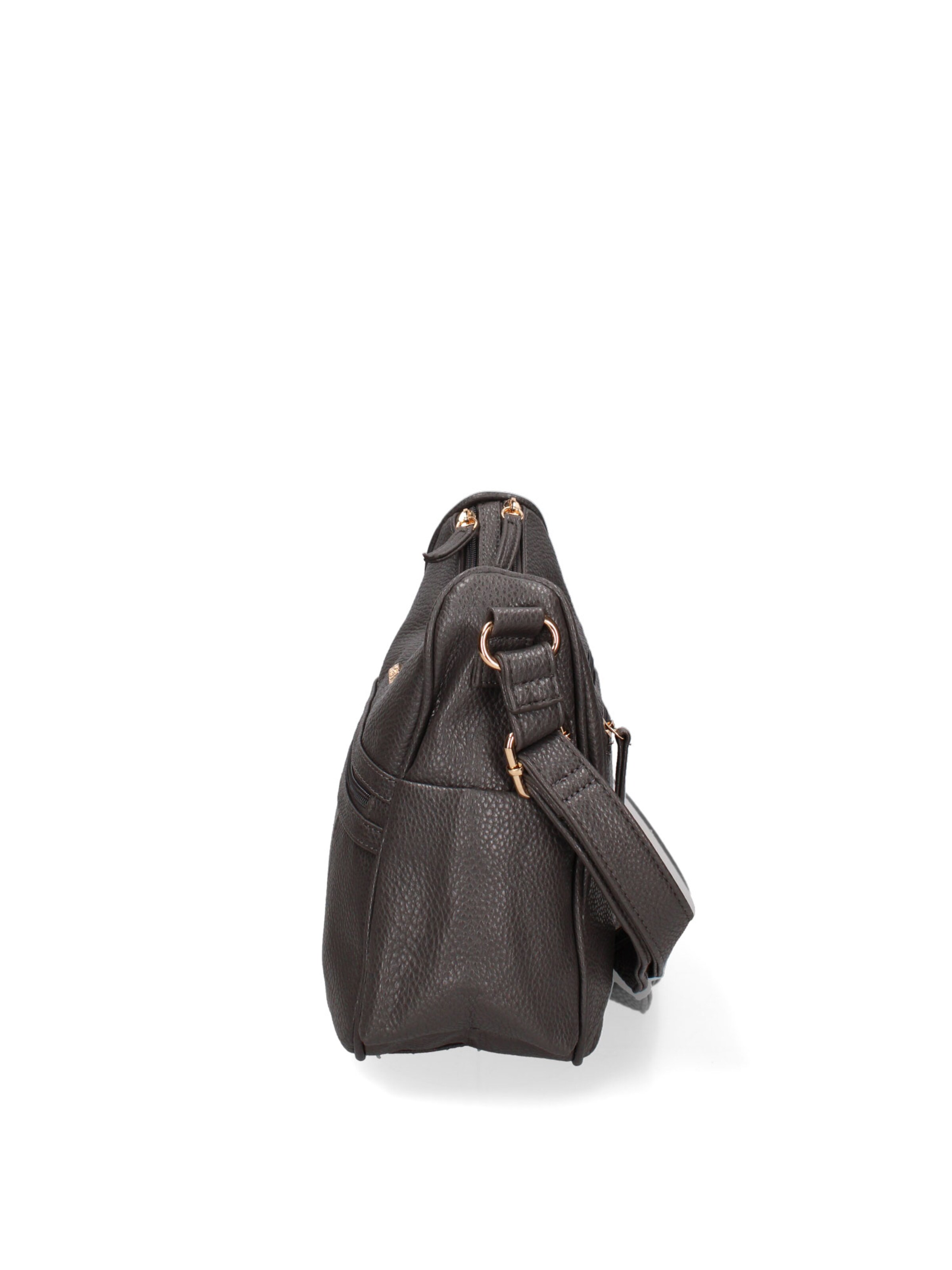 Borsa a tracolla 'Borsa a Tracolla Donna B Cavalli Ecopelle Zip Tasche Multiple 28x24cm' di B. Cavalli in grigio