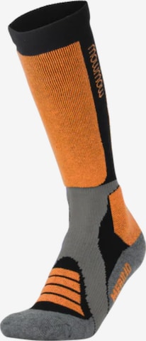 Mowmow Sportsokken 'MowMow Ski Socks - Silver Ions - Antibacterial - Men - Women - Size 39-42 - Gray' in Oranje: voorkant