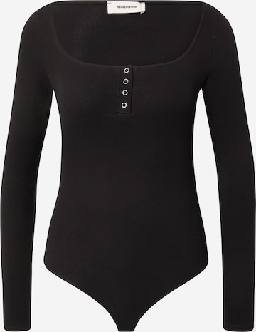 modström Shirt Bodysuit 'Mirren' in Black: front