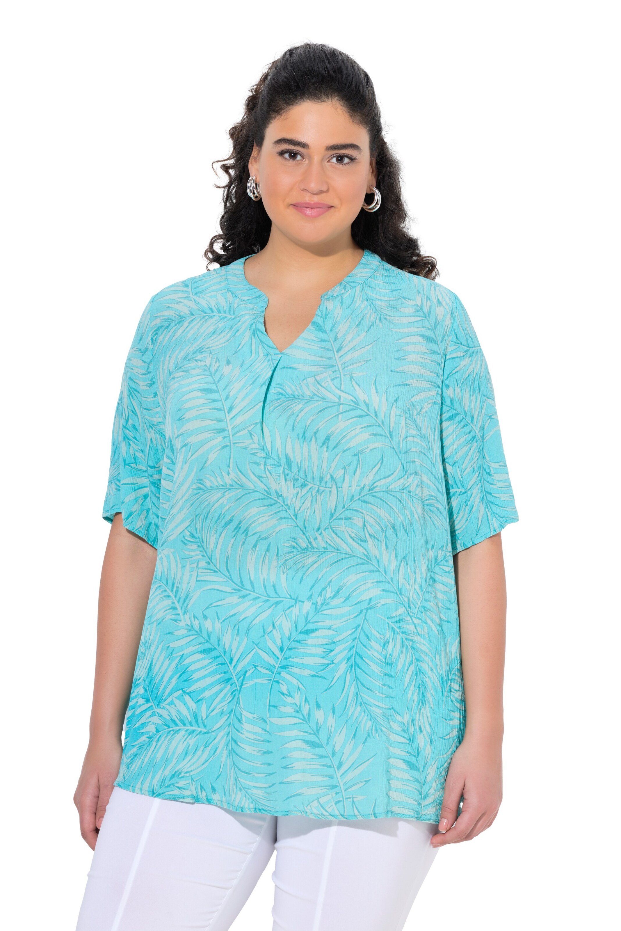 Ulla Popken Tuniek in Blauw: voorkant