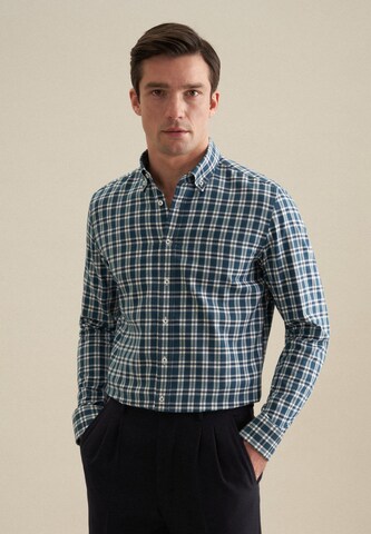 Coupe slim Chemise SEIDENSTICKER en bleu : devant