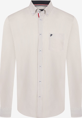 DENIM CULTURE Regular fit Button Up Shirt 'Adrian' in Beige: front