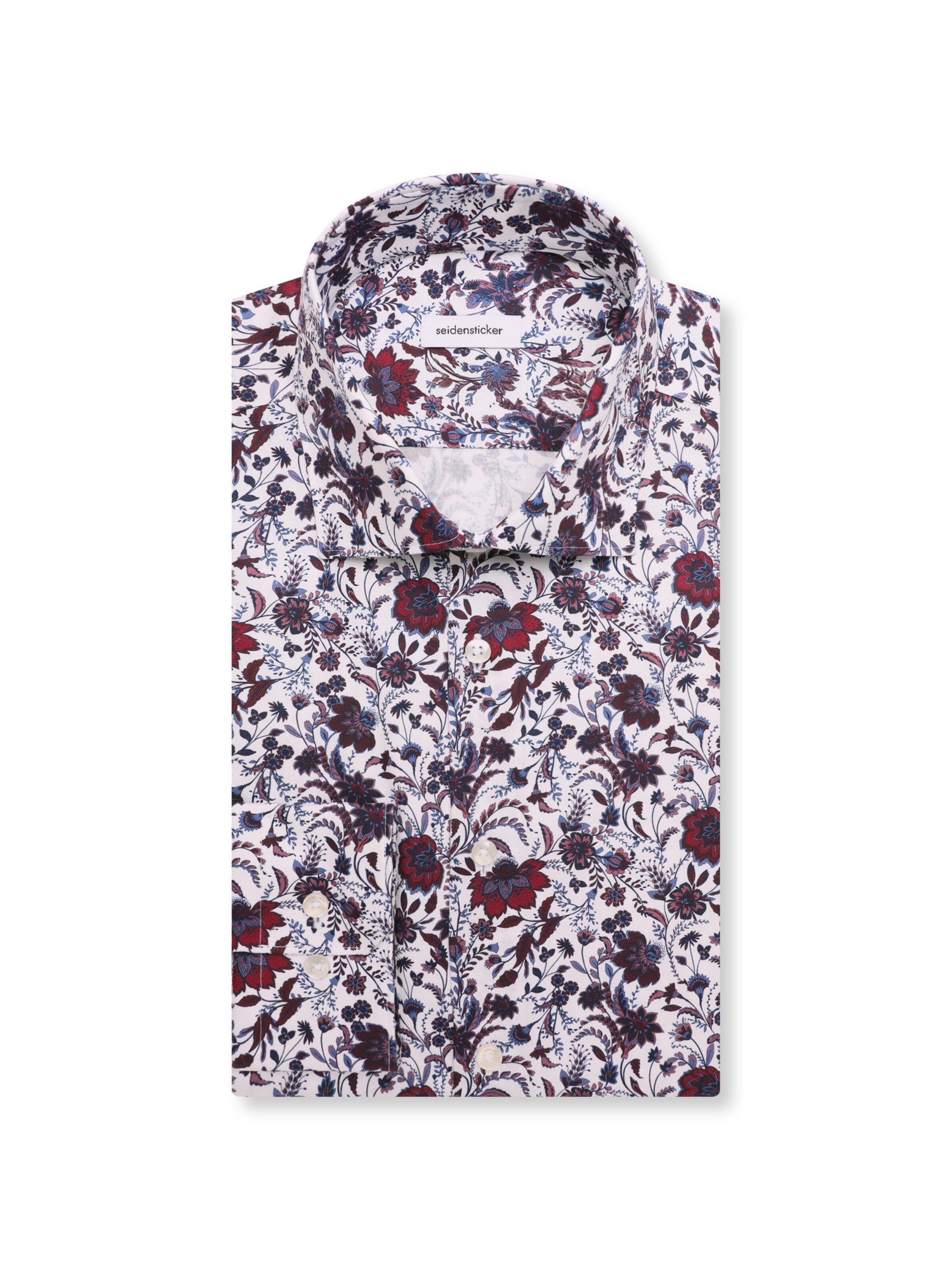 SEIDENSTICKER Slim Fit Hemd in Rot