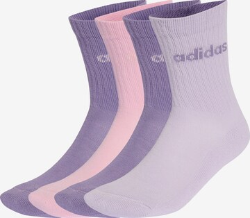 ADIDAS PERFORMANCE Sportzoknik 'Linear Crew' - lila: elől