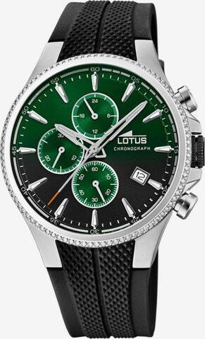 Montre à affichage analogique Lotus en vert : devant