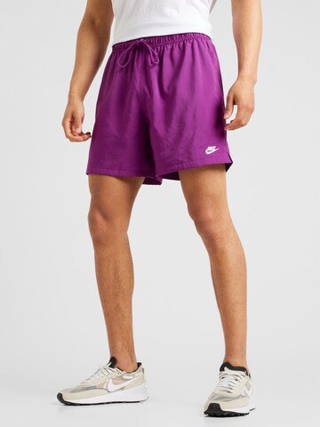 Nike Sportswear Loosefit Shorts 'Club' in Lila: predná strana