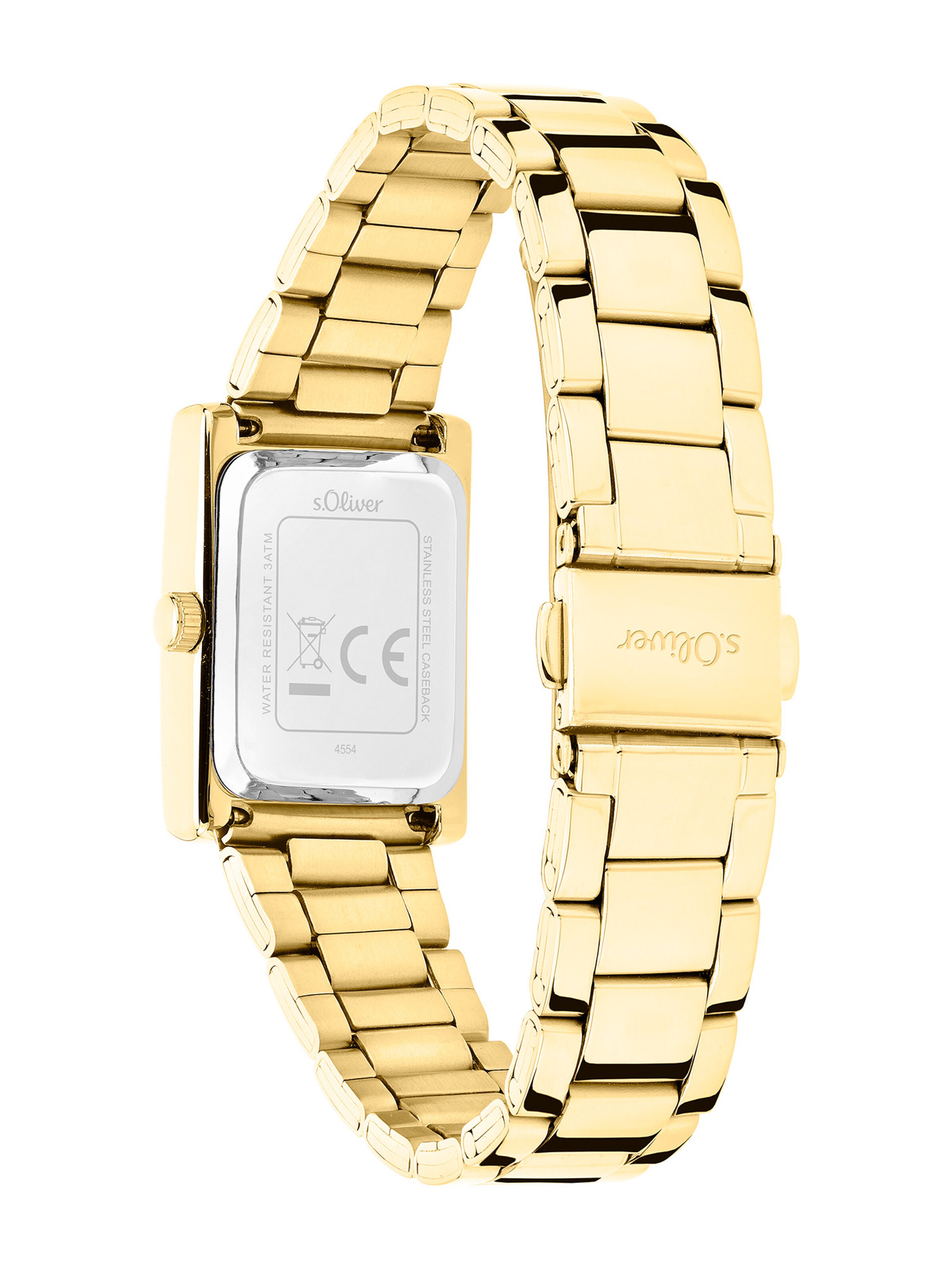 Montre à affichage analogique s.Oliver en or