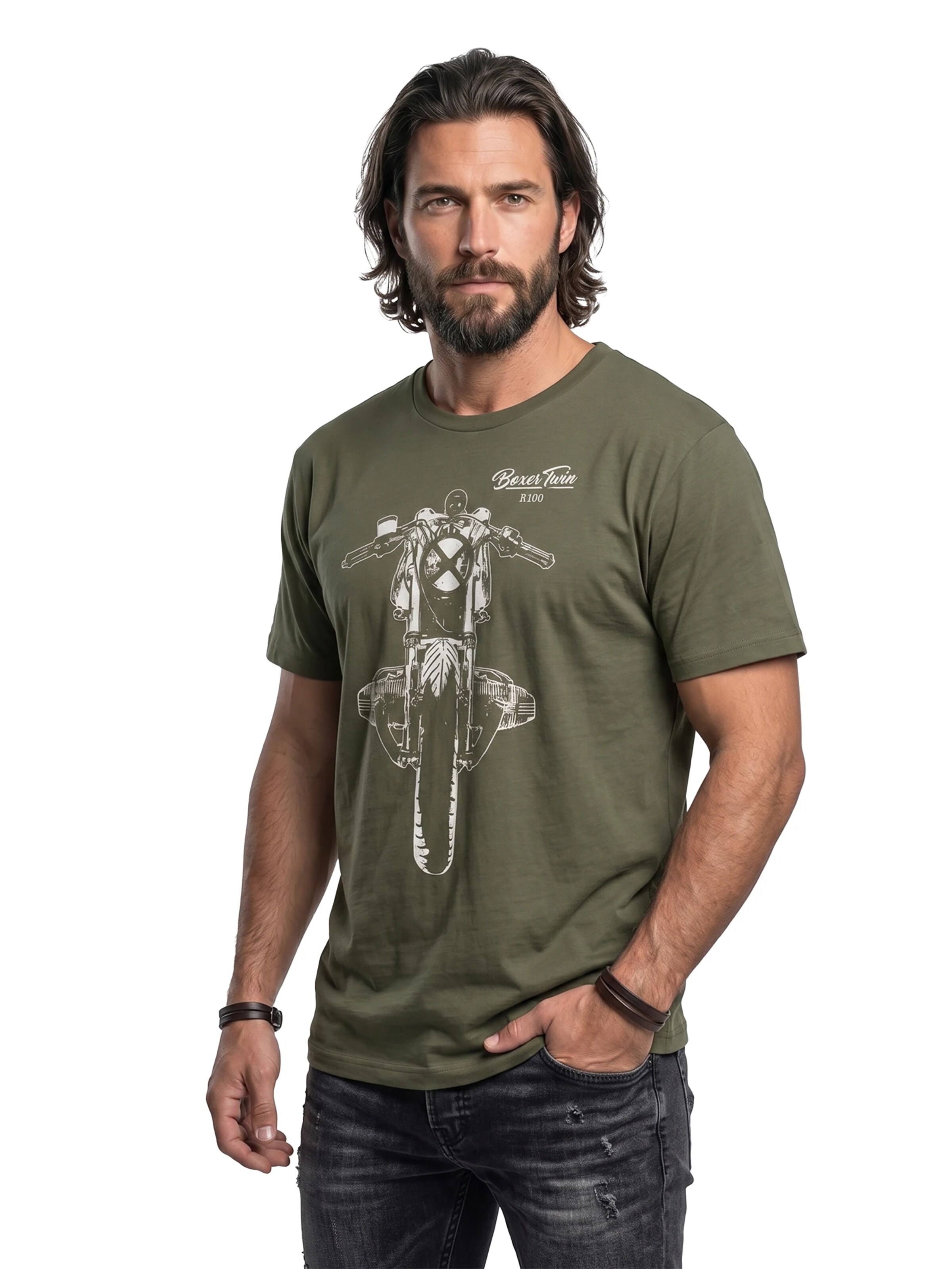 MAKAYA Shirt 'Boxer Twin R100' in Green